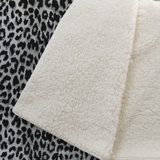 50" X 70" Black And Gray Leopard Plush Throw Blanket