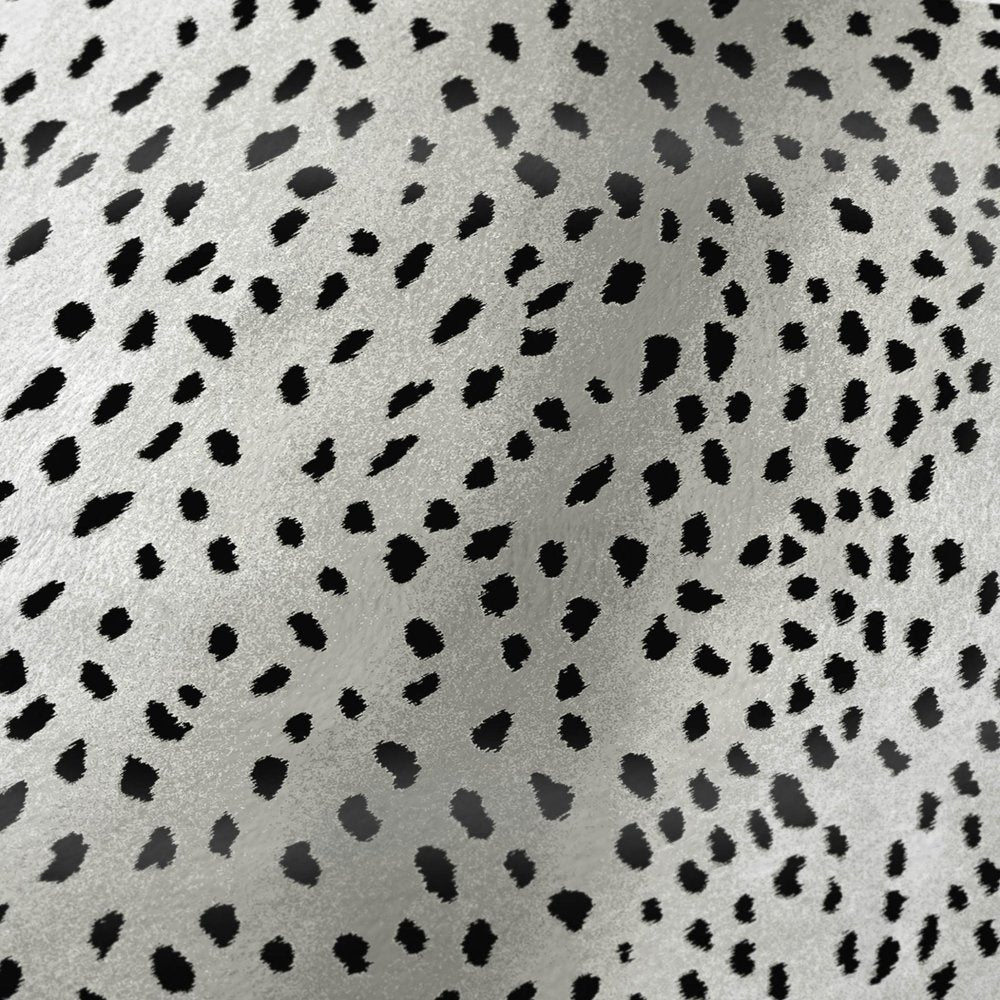 50" X 70" Pearl And Black Animal Print Plush Throw Blanket