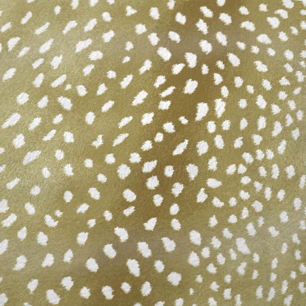 50" X 70" Ivory And Gold Animal Print Polyester Woven Plush Throw Blanket