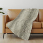 50" X 70" Fawn And Ivory Animal Print Polyester Woven Plush Throw Blanket