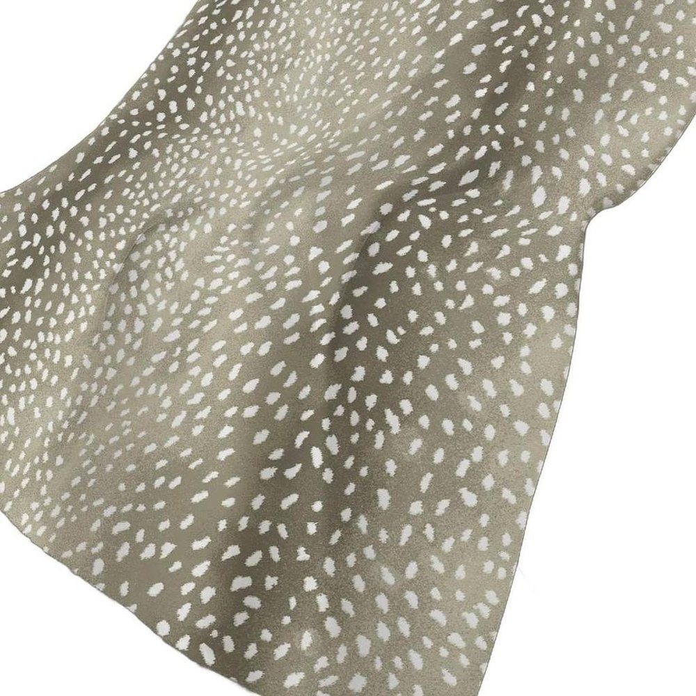 50" X 70" Fawn And Ivory Animal Print Polyester Woven Plush Throw Blanket