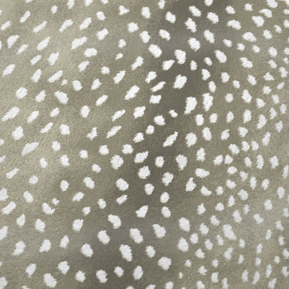 50" X 70" Fawn And Ivory Animal Print Polyester Woven Plush Throw Blanket