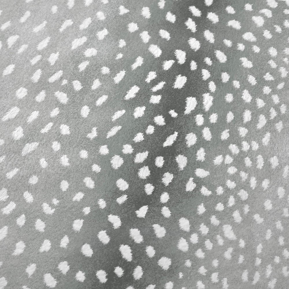 50" X 70" Gray And Ivory Animal Print Polyester Woven Plush Throw Blanket