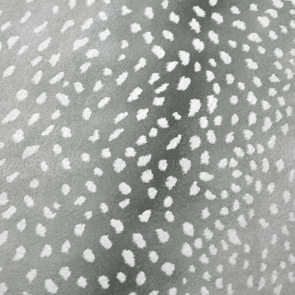 50" X 70" Gray And Ivory Animal Print Polyester Woven Plush Throw Blanket