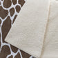 50" X 70" Coffee And Ivory Giraffe Microfiber Plush Throw Blanket