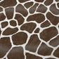 50" X 70" Coffee And Ivory Giraffe Microfiber Plush Throw Blanket