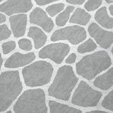 50" X 70" Gray And Ivory Animal Print Polyester Woven Plush Throw Blanket