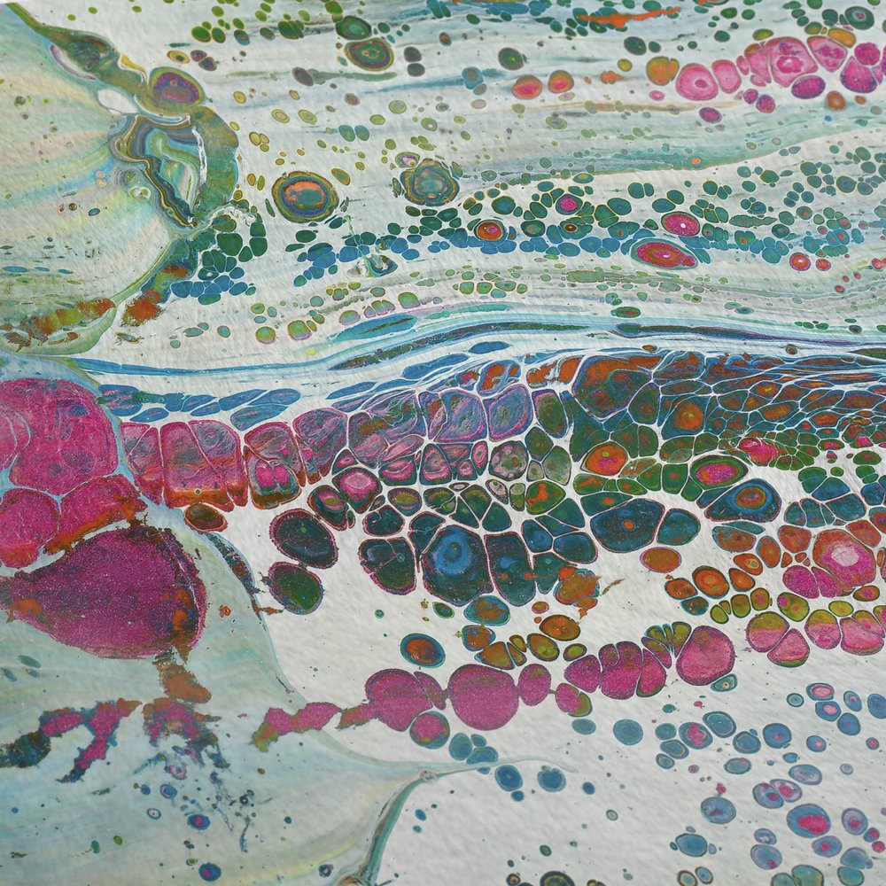 50" X 70" Ivory Pink And Teal Abstract Polyester Woven Plush Throw Blanket