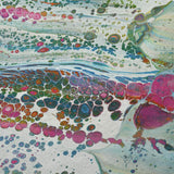 50" X 70" Ivory Pink And Teal Abstract Polyester Woven Plush Throw Blanket