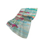 50" X 70" Ivory Pink And Teal Abstract Polyester Woven Plush Throw Blanket