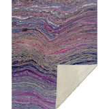 50" X 70" Lavender Blue And Ivory Abstract Microfiber Plush Throw Blanket