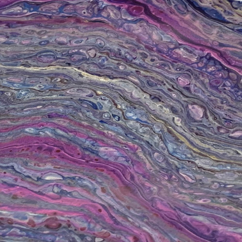 50" X 70" Lavender Blue And Ivory Abstract Polyester Woven Plush Throw Blanket