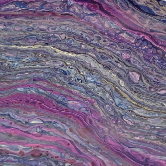 50" X 70" Lavender Blue And Ivory Abstract Polyester Woven Plush Throw Blanket