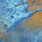 50" X 70" Cobalt And Copper Abstract Microfiber Plush Throw Blanket