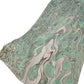 50" X 70" Mint Green And Ivory Abstract Polyester Woven Plush Throw Blanket