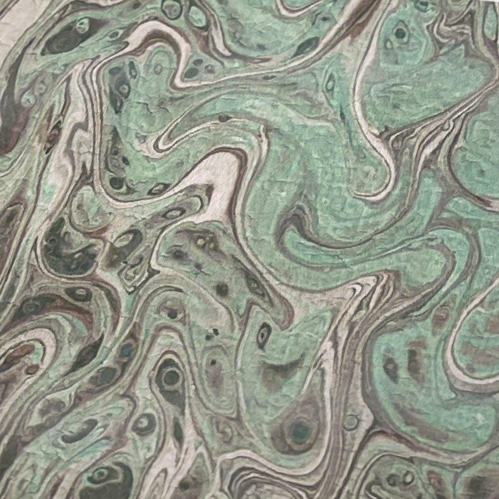 50" X 70" Mint Green And Ivory Abstract Polyester Woven Plush Throw Blanket