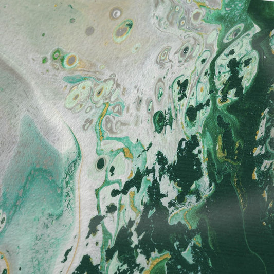 50" X 70" Green And Ivory Abstract Polyester Woven Plush Throw Blanket