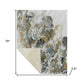 50" X 70" Gray And Ivory Abstract Polyester Woven Plush Throw Blanket