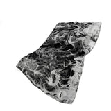 50" X 70" Ivory And Black Abstract Polyester Woven Plush Throw Blanket