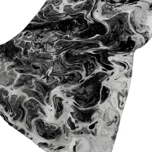 50" X 70" Ivory And Black Abstract Plush Throw Blanket