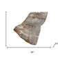 50" X 70" Chocolate And Ivory Abstract Polyester Woven Plush Throw Blanket