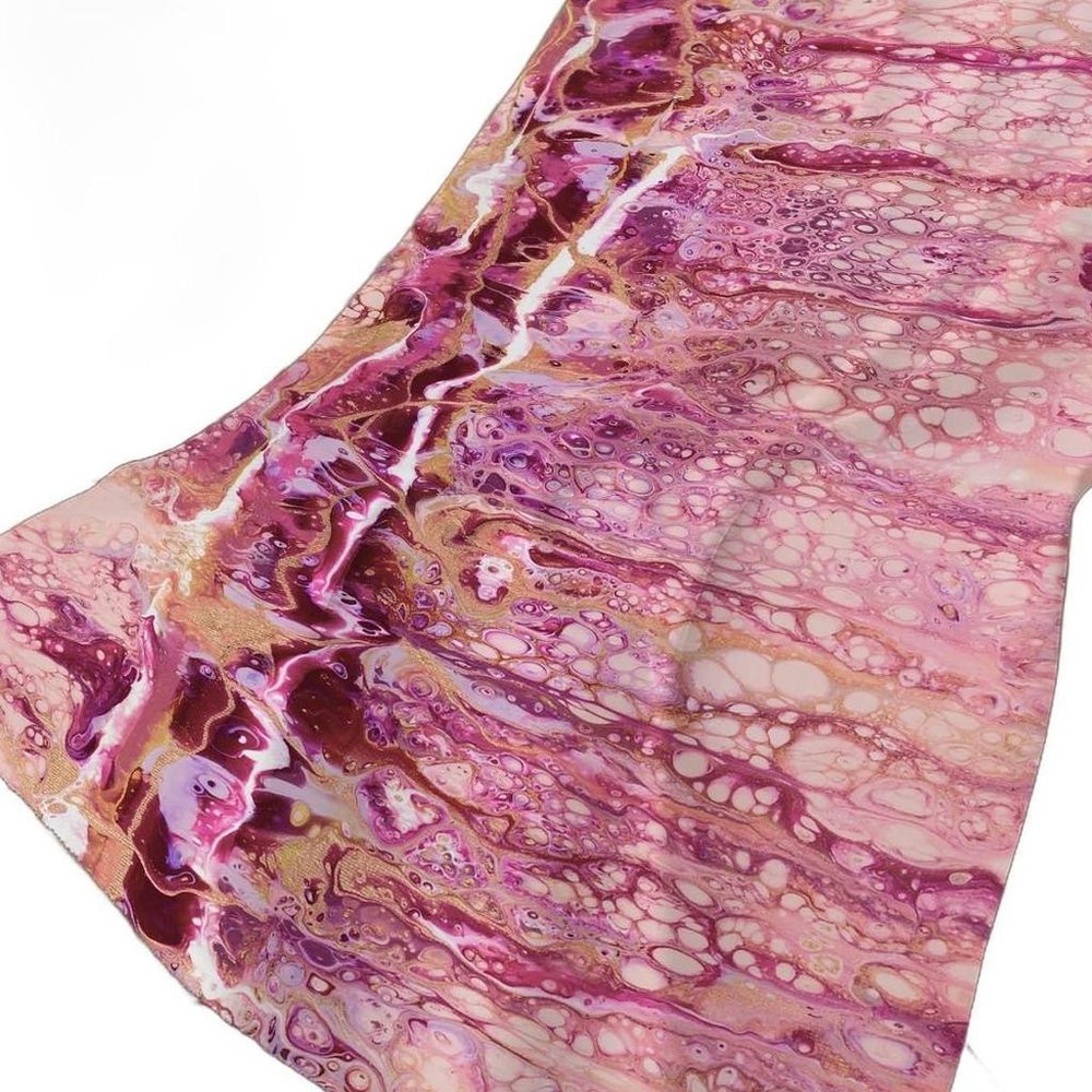 50" X 70" Pink And Ivory Abstract Polyester Woven Plush Throw Blanket