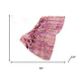 50" X 70" Pink And Ivory Abstract Polyester Woven Plush Throw Blanket