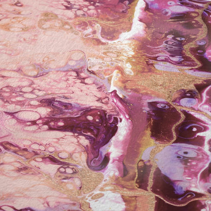 50" X 70" Pink And Ivory Abstract Polyester Woven Plush Throw Blanket
