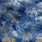 50" X 70" Blue Ivory And Gold Abstract Microfiber Plush Throw Blanket