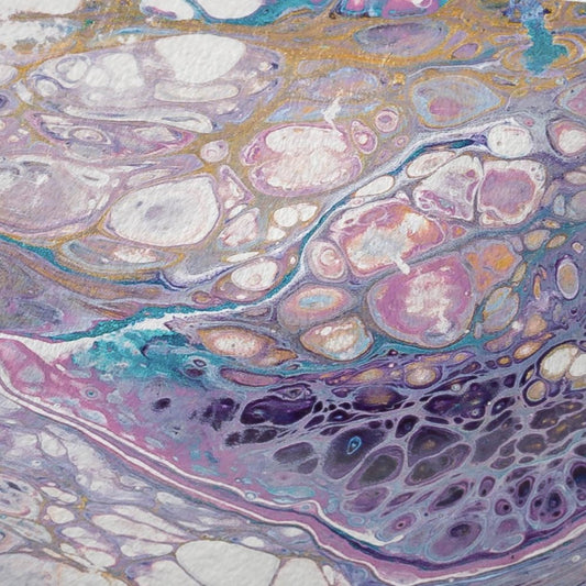 50" X 70" Purple Ivory And Teal Abstract Microfiber Plush Throw Blanket