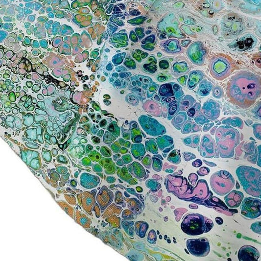 50" X 70" Blue Gold And Pink Abstract Plush Throw Blanket