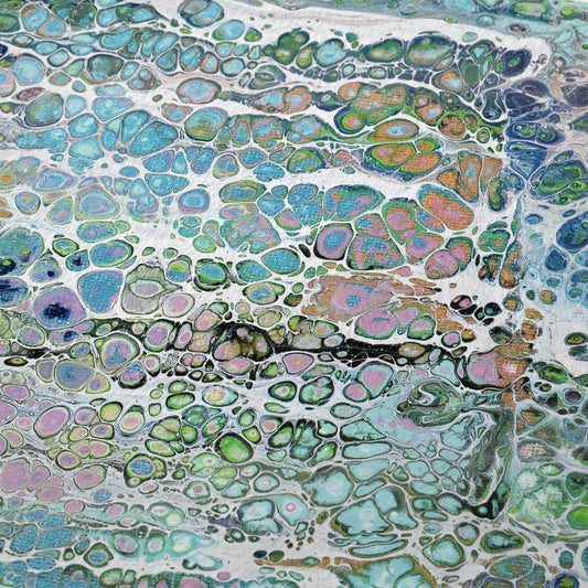 50" X 70" Blue Gold And Pink Abstract Plush Throw Blanket