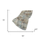 50" X 70" Beige Blue And Coffee Abstract Plush Throw Blanket