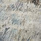 50" X 70" Beige Blue And Coffee Abstract Plush Throw Blanket