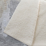 50" X 70" Beige And Gray Abstract Polyester Woven Plush Throw Blanket