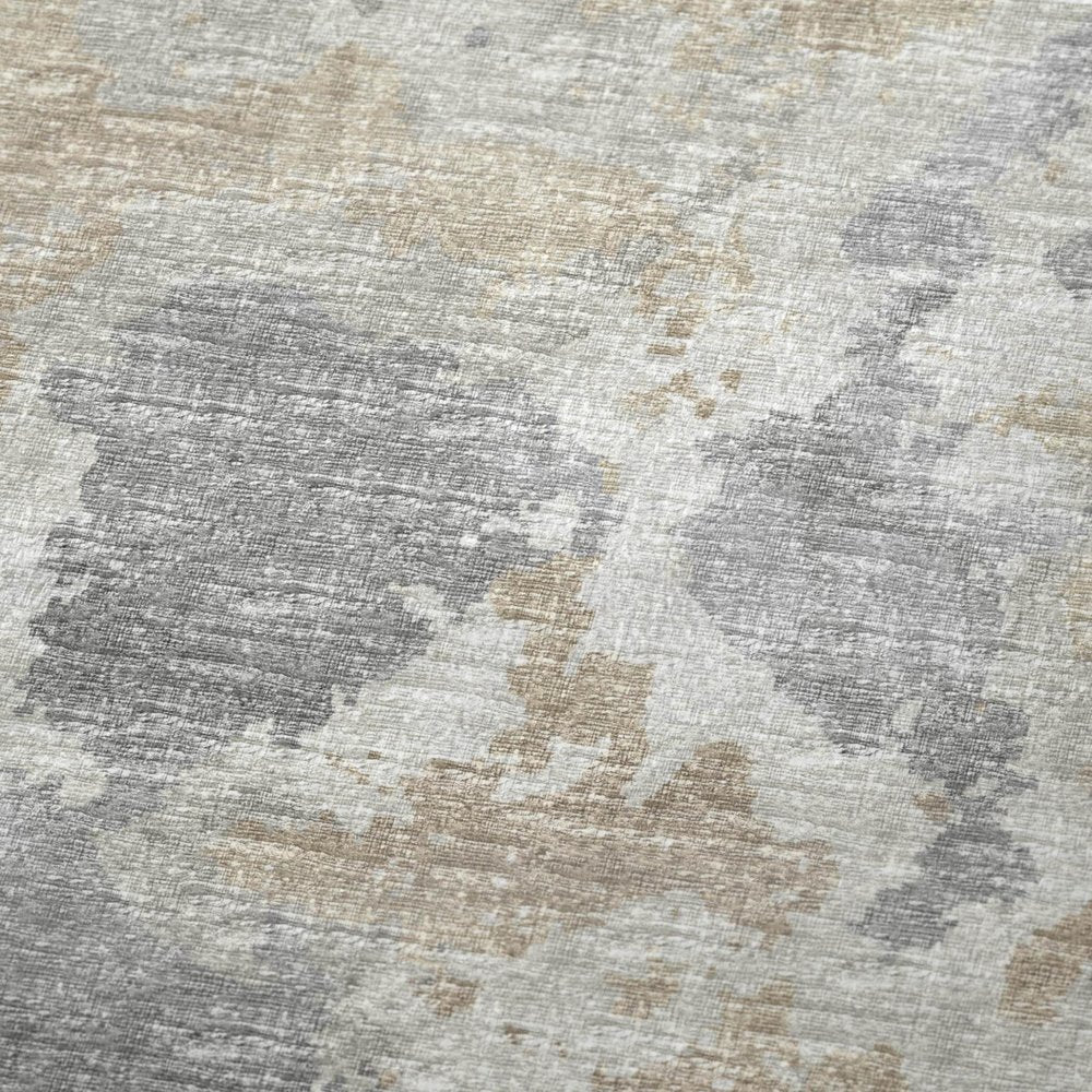 50" X 70" Beige And Gray Abstract Polyester Woven Plush Throw Blanket