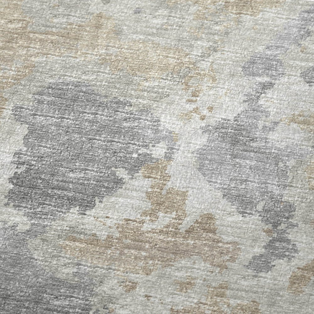 50" X 70" Beige And Gray Abstract Polyester Woven Plush Throw Blanket