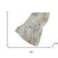 50" X 70" Beige And Gray Abstract Plush Throw Blanket