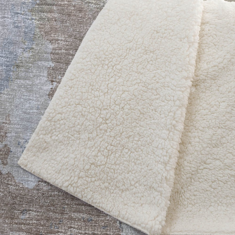 50" X 70" Gray And Coffee Abstract Polyester Woven Plush Throw Blanket