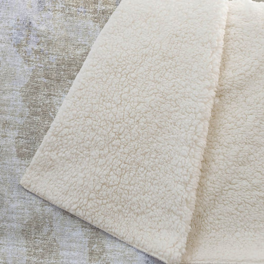 50" X 70" Ivory And Beige Abstract Plush Throw Blanket