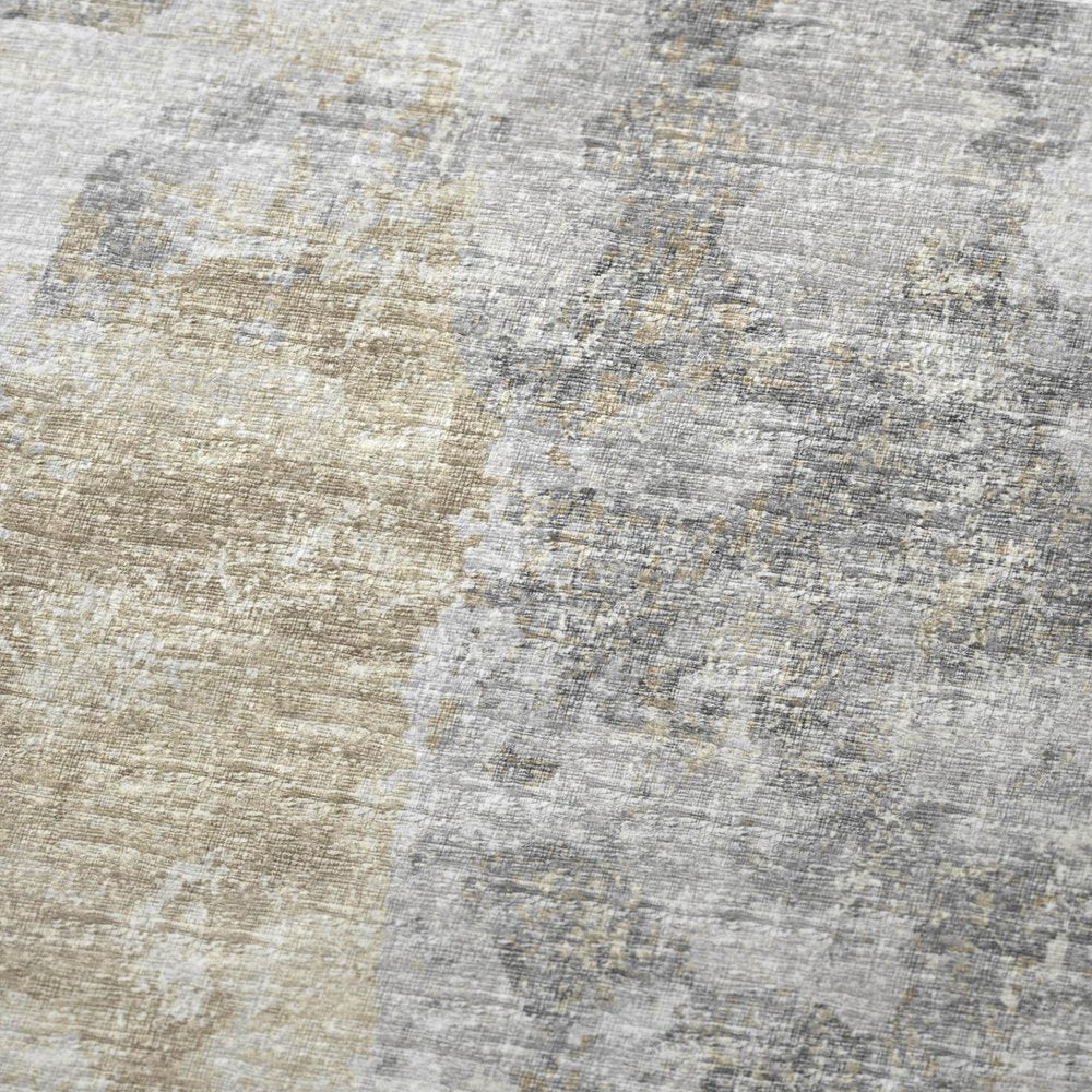 50" X 70" Ivory And Beige Abstract Plush Throw Blanket