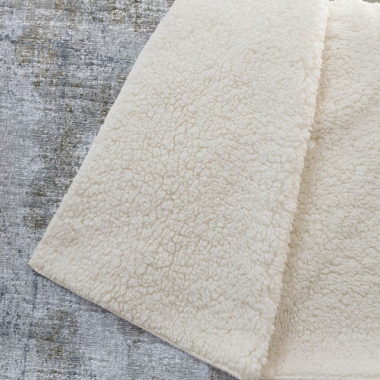 50" X 70" Beige Gray And Ivory Abstract Plush Throw Blanket