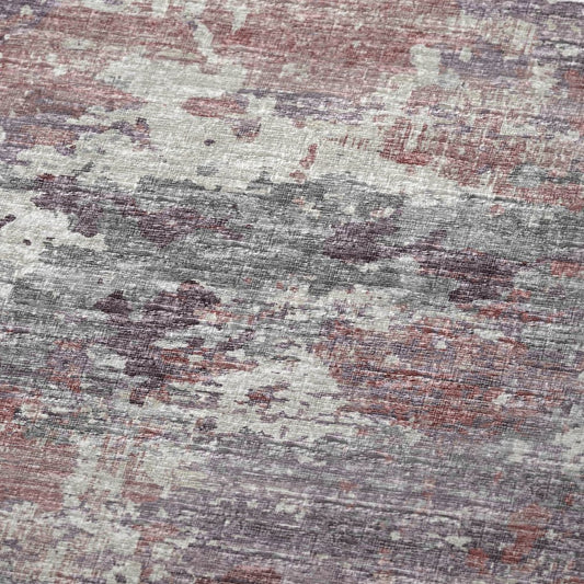 50" X 70" Pink Silver And Gray Abstract Polyester Woven Plush Throw Blanket