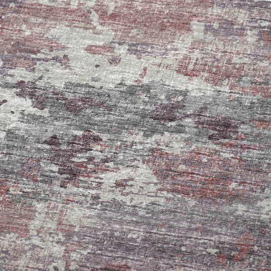 50" X 70" Pink Silver And Gray Abstract Plush Throw Blanket