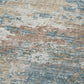 50" X 70" Teal Beige And Ivory Abstract Polyester Woven Plush Throw Blanket