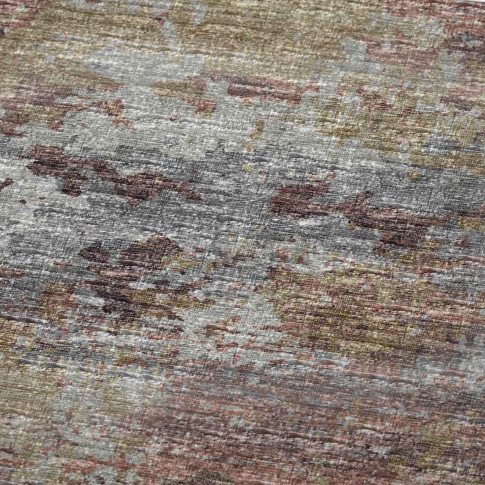 50" X 70" Mauve Copper And Silver Abstract Polyester Woven Plush Throw Blanket