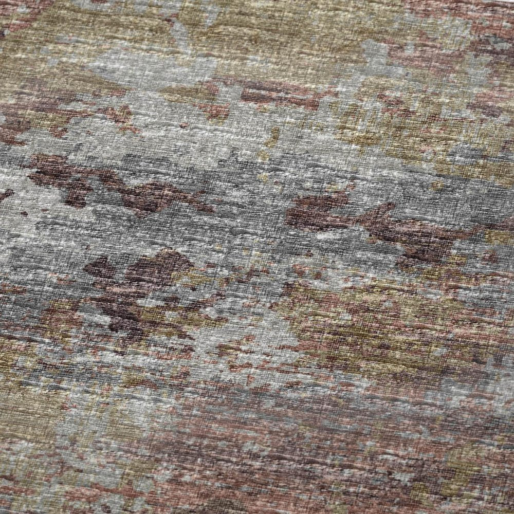 50" X 70" Mauve Copper And Silver Abstract Polyester Woven Plush Throw Blanket