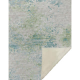 50" X 70" Green Teal And Beige Abstract Microfiber Plush Throw Blanket