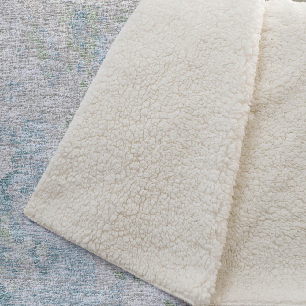 50" X 70" Green Teal And Beige Abstract Microfiber Plush Throw Blanket