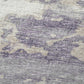 50" X 70" Purple Ivory And Gray Abstract Polyester Woven Plush Throw Blanket